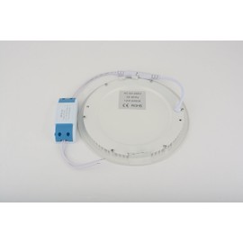 24W LED Round Recessed Ceiling Panel Down Light Ultra-Slim Down Lamp for Dining & Living Room, Corridor,Conference Room and Office 4000K/6400K