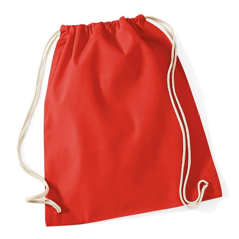 Westford Mill Cotton Lightweight Draw String Gym Sac Bag -