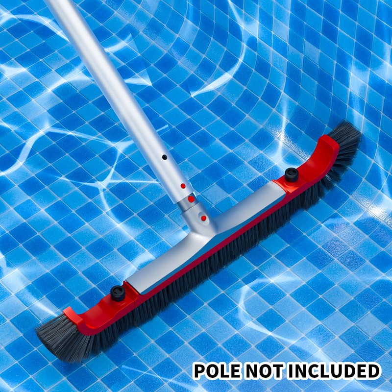 Pool Brush Head for Cleaning Walls,Heavy Duty Inground/Above Ground Aluminum
