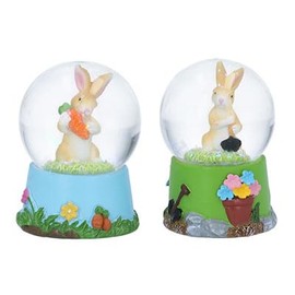 Gisela Graham Easter Bunny Mini Snow Globe Set