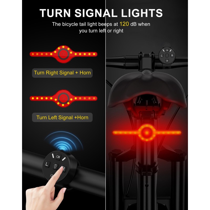 Siuyiu 21 LED Smart Bike Tail Light, 300 Lumens Bike