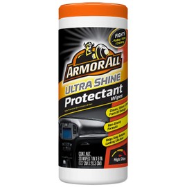 Armor All Car Interior Cleaner Protectant Wipes - Cleaning for Cars & Truck & Motorcycle, Ultra Shine, 20 Count (Pack of 6), 9766-6PK