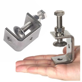 Wanfoou 2 PCS Stainless Steel C Clamp Tiger Clamp Woodworking Clamp Heavy Duty C-clamp With Wide Jaw Openings for Woodworking Welding Construction Household Mount (85MM)