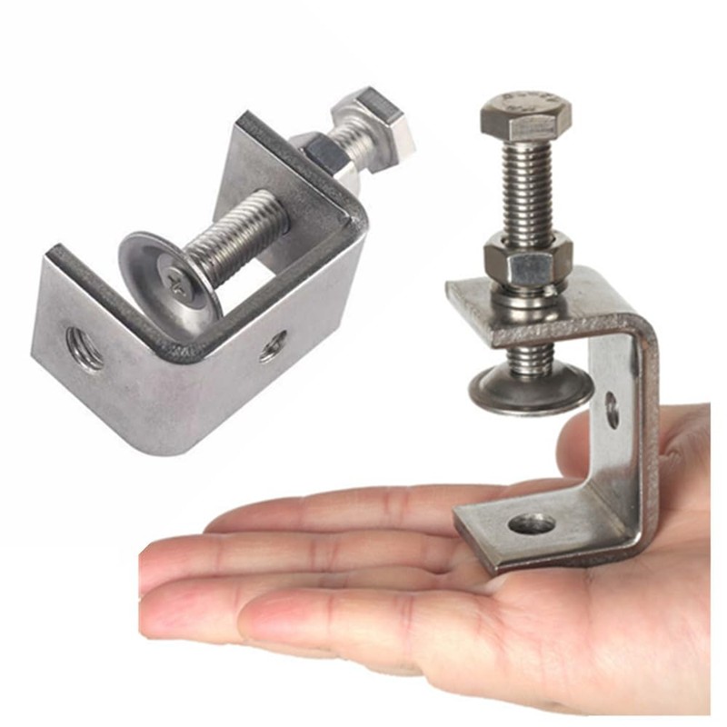 Wanfoou 2 PCS Stainless Steel C Clamp Tiger Clamp Woodworking