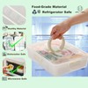 Snackle Box Container,Divided Serving Tray with Lid and Handle,Dishwasher Safe