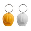 YUYUQUEEN keychain Plastic Safety Helmet Keychain Key Ring 3D Hard