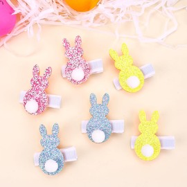 Bunny Flower Hairclips Hairpin Easter Rabbit Ear Girls Hair Clips Pins JHE18 (Set D)