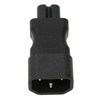 4Pcs IEC320 C14 to IEC320 C7 Power Adapter Universal Black