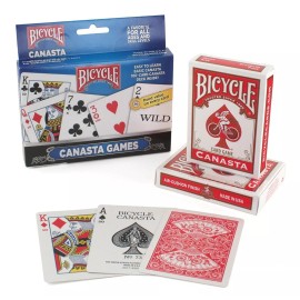 Bicycle 2-Pack Canasta Playing Cards Games Standard Each has Point Value w/Rules