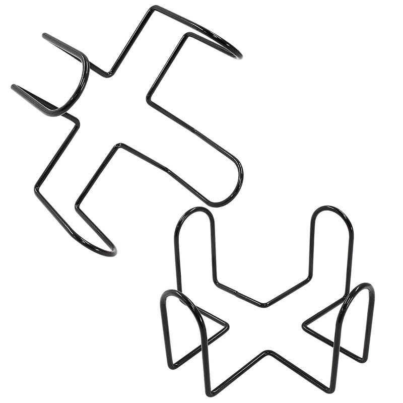 Hordion 4 Pack Metal Coaster Holder, 4.5 Inch Black Iron