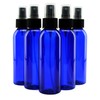 Cornucopia 4oz Blue Empty Plastic Refillable PET Spray Bottles w/Fine