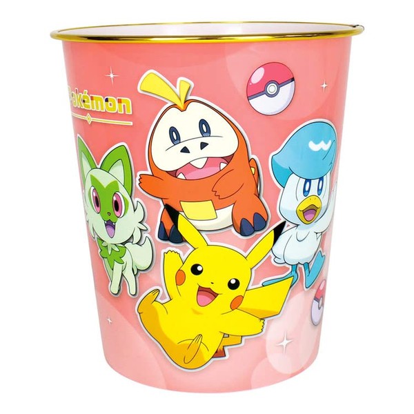 Tees Factory PM-5542660NA Garbage Bin Pokémon Plastic Dust Box, Glitter/Friend, H23.5 x φ8.5 inches (21.5 cm)