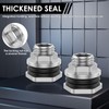 2Pcs Bulkhead Water Tank Fittings Stainless Steel Bulkhead Fitting Bulk