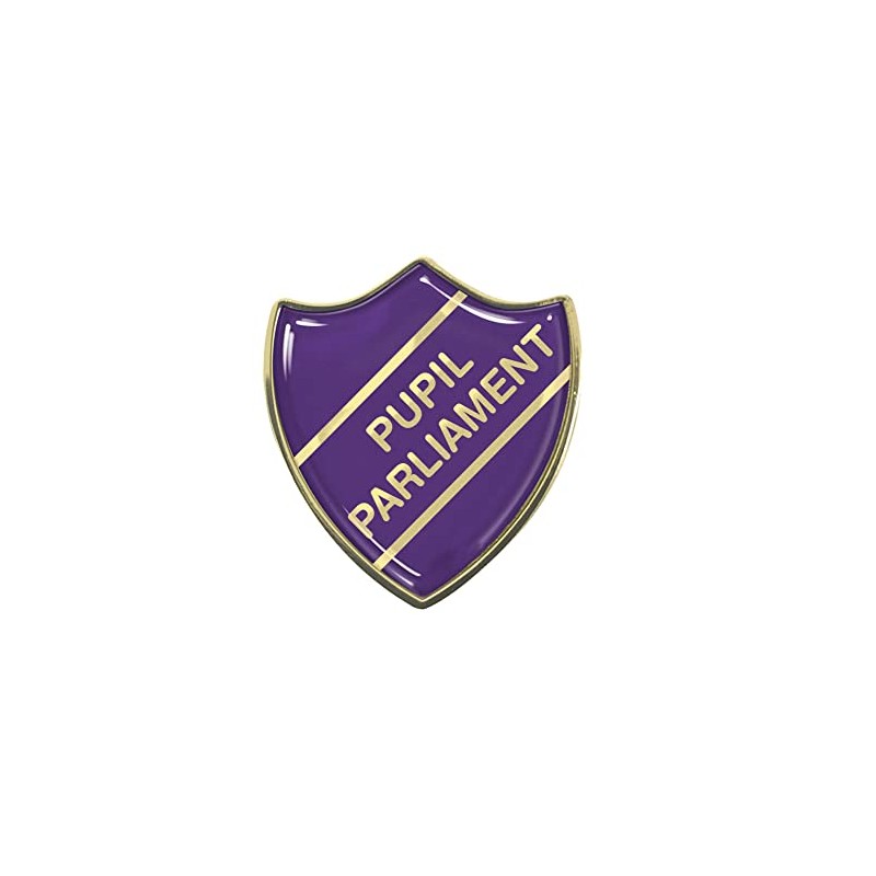 Capricornone Pupil Parliament Gel Domed Purple School Shield Badge