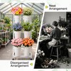 2 Pack Flower Display Stand with 12 Buckets, Wheels &