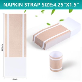 XINGYUNDEL Paper Napkin Bands (Matte Rose Gold Box of 250), Napkin Rings Self Adhesive,Silverware Wraps Bands,Table Setup Wedding Event Party Supply,Matte Rose Gold XY-2506