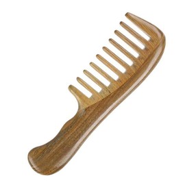 Beavorty 1 Wide Fine Tooth Hair Comb Natural Sandalwood Portable Massaging Ideal for Women