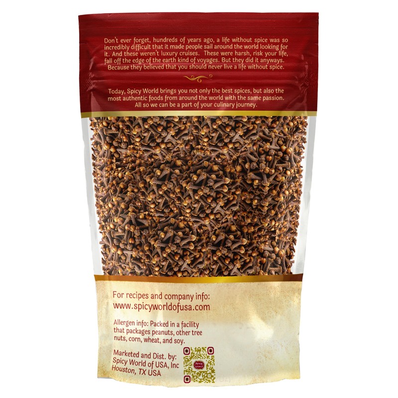 Cloves Whole Bulk 14 Oz Bag - Pure, Non-GMO, Premium