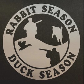 MD&M RABBIT SEASON DUCK DECAL STICKER CAR For FORD CHEVY DODGE VW HONDA MAZDA TRUCK