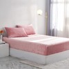 YASMENG Extra Soft Blush Pink Velvet Plush Twin Size Fitted