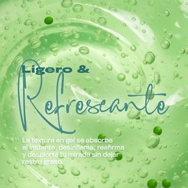 Gel Crema Contorno de Ojos Anti-Ojeras, Bolsas y Arrugas | Antioxidante, Hidratante, Reafirmante y Antiinflamatorio con Té Verde, Vitamina E y Hamamel