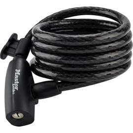 MASTER LOCK Fahrradschloss Kabelschloss [Schlüssel] [1,8 m Stahlkabel] [Wetterfest] [mit Halterung] 8232EURDPRO - Ideal für Fahrräder, Elektrisches Fahrradectric, Skateboards, Kinderwagen, Mähmaschine