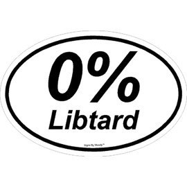 0% Libtard Political Pro-Trump Anti-Liberal NRA Window Sticker Decal