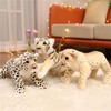 39 cm Plush Toy Snow Leopard, Lifelike Lion Tiger Leopard