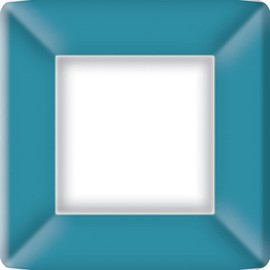 Boston International IHR Square Dinner Paper Plates, 8-Count, 10 x 10-Inches, On Ice Blue