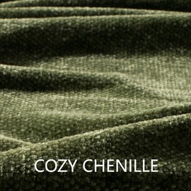 LONG CREATE Chenille Throw Blanket for Couch 60"X 80" Twin, Soft Cozy Throw Blanket with Fringe Tassel for Bed Sofa Chair, Lightweight Knitted Decorative Farmhouse Boho Blanket for Gift,Olive Green