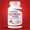 Nutrientra Beet Root Supplement – 1400mg, 60 Vegan Capsules –