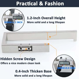 Sayayo Hand Towel Holder Brushed Nickel Towel Bars Towel Rails Wall Mounted Hand Towel Ring for Kitchen Toilet Cabinet, SUS304 Stainless Steel, 10 Inch, GKN2212-LS