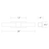 WAC Lighting Studio LED 26in Bathroom Vanity & Wall Light