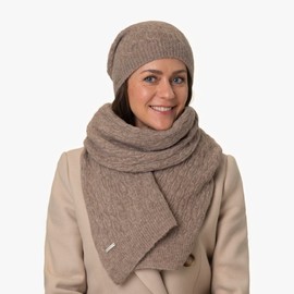 Seeberger Majalisa Alpaca Knitted Scarf Wool Scarf Women's Scarf, beige