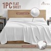 Pizuna 100% Cotton Single Flat Sheet White, 400 Thread Count