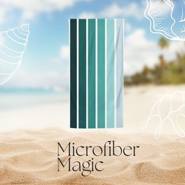 Microfiber Beach Towel, Oversized 160 x 80 cm with Premium Pattern, Quick Dry, Soft and Absorbent, Lightweight, Sand-Free Travel Towel and Beach Accessories