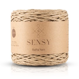 Sensy Premium 274 Yards Raffia Yarn (Natural)