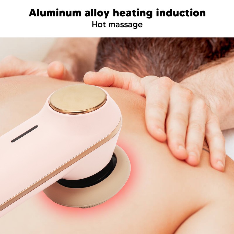 Face Massage Device Brush 3 Gear Adjustable Silicone Heads Heating