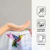 Pink Floral Hand Towels Set of 2 Hummingbird Butterfly Soft