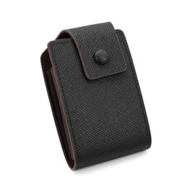 AfitLulu Men’s Credit Card Holder Wallet with 9 Accordion Style Card Slot and 2 Compartments, Faux Leather Mens Wallets Classic Credit Card Wallet for Men with Snap-Fastener (Black)