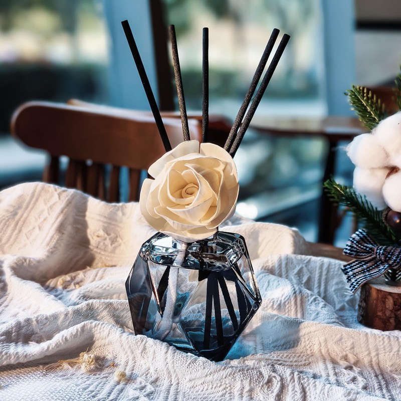 Brakula Reed Diffuser Set, 6.09 fl oz (180 ml)-Bamboo with