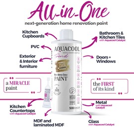 MAC paint - All In One Chalk paint, Furniture, Cabinet, Countertop, Tile Paint, no primer or sanding needed. Matte Finish. 16.9 Fl Oz (RAL 7047 Telegrey 4)