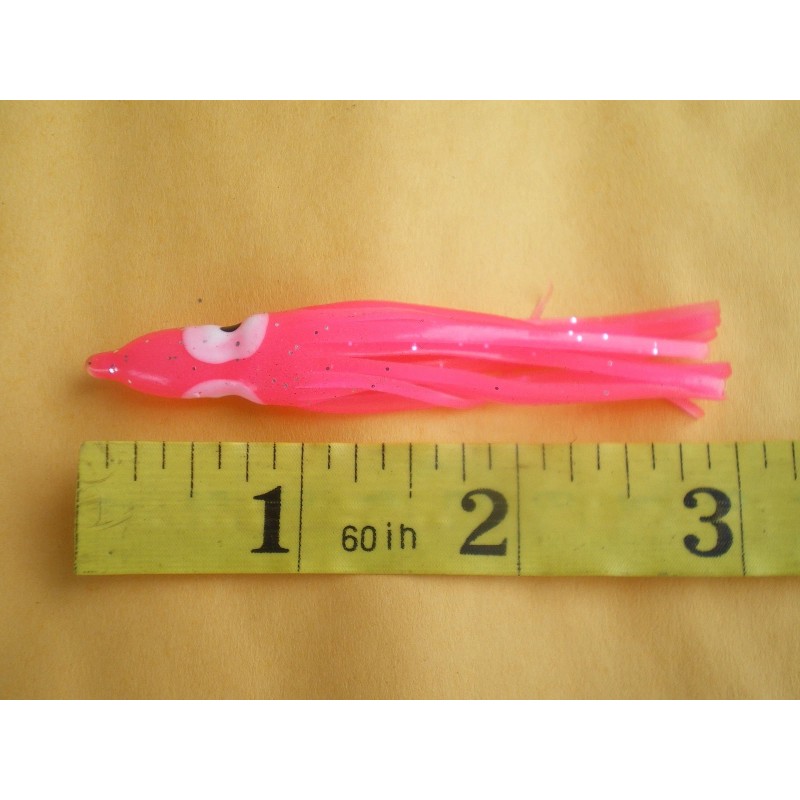 Unbranded 50 PCS. 3" (7.5cm.) BLUE SQUID SKIRT HOOCHIES, OCTOPUS