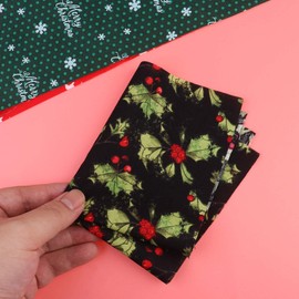 10PCS 20x25cm Christmas Cotton Fabric Squares Holiday Sewing Fabric Quilting Fabric Squares Fat Quarters Precut Sewing Fabric Patchwork for DIY Xmas Sewing Crafting (Random Pattern)