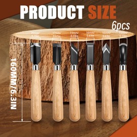 Wood Chisel Set 6-Piece Carving Tool for Wood Chisel Wood Chisel Set for Woodworking for Hobby Craftsmen - Wood Chisel Set