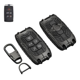 Heavy Metal Key Fob Cover Case Protector for Land Rover, Keychain, Accessories for 2018-2025 Land Rover Range Rover Evoque Sport Velar Defender Discovery Sport Jaguar (Model-A)