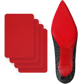 Proxima Direct 4 Pack Shoe Protector Sole Shoe Bottom Grip Pads Non-Slip Shoe Bottom Protector Shoes Cushion for High-Heels Leather Shoes on-Slip Shoes Cover Bottoms for Women (Red)