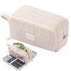 VICDUEKG Pencil Case with 3 Compartments Pencil Case Large Capacity