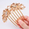 Sankuwen Women Rhinestone Inlaid Flower Hair Comb Hairpin Barrette Accessory,Also
