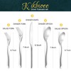 Kikbioee Wave 20-Piece Silverware Set, Stainless Steel Flatware Set, Forged